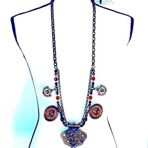 Stunning Medal, Bead and Medallion Necklace